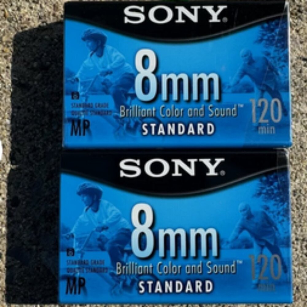 New 2 Pack Sony 8mm 120 Minute Video 8 MP Standard Video Tapes